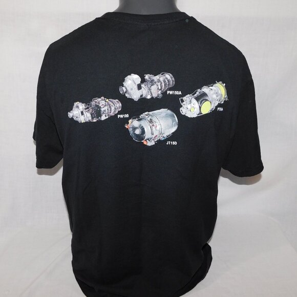 StandardAero gas turbine engines Mens L Black Graphic T Shirt - Picture 1 of 11
